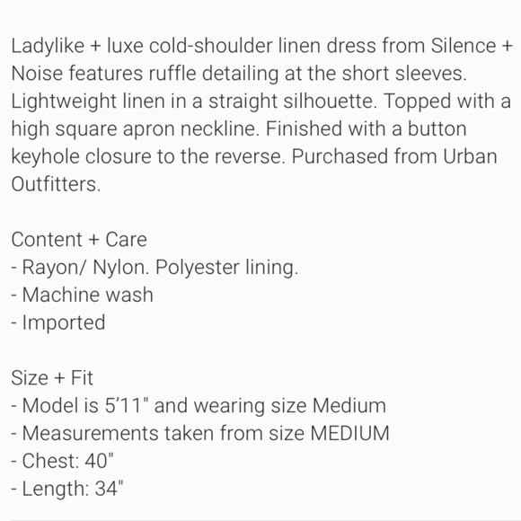 NWOT UrbanOutfit cold shoulder Ruffle Sleeve Dress - Picture 4 of 12